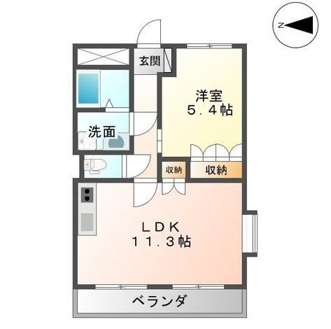 拡大写真:LION Hikari 2階203の間取り