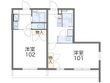 レオパレスKC1の間取図