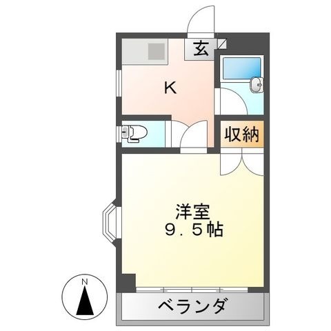 拡大写真:オーエスコーポ蔵前 2階2Eの間取り