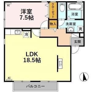 拡大写真:パークハイムA 2階205の間取り