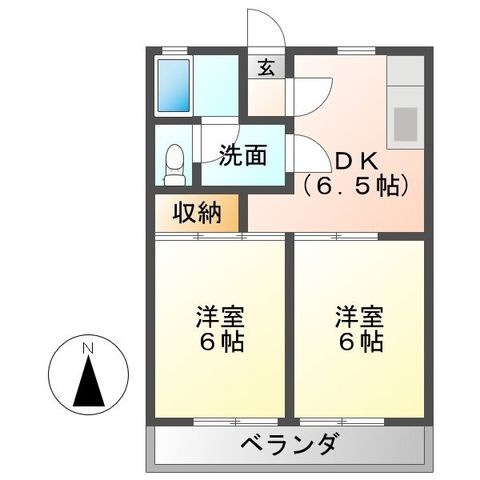 拡大写真:ロイヤルハイツ 1階A3の間取り