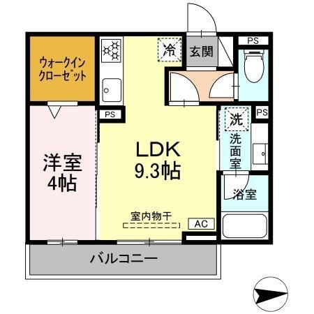 拡大写真:LEONE RESIDENCE 2階202の間取り