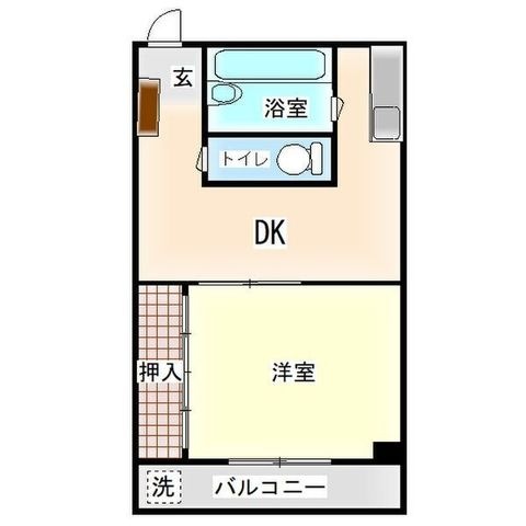 拡大写真：日電ビル 2階205の間取り