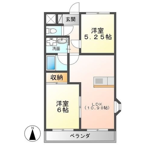 拡大写真:メゾンMA 1階105の間取り