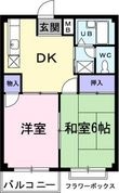 写真：岐南ハイツＡ2階の間取図