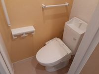 落ち着いた色調のトイレです