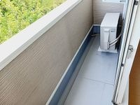 外からの目が気にならないバルコニーで洗濯物が干せます