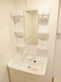 スペースが確保できる洗面所です