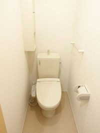 落ち着いた色調のトイレです