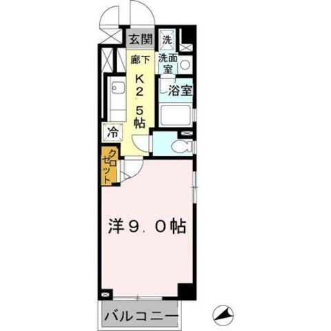 拡大写真：朝陽館 3階305の間取り