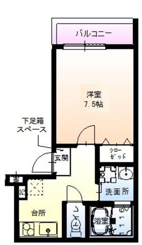 拡大写真:フジパレス針中野Ⅵ番館 1階103の間取り