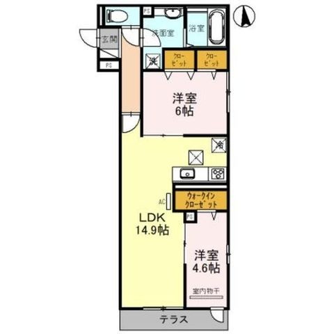拡大写真:La Mia Casa 上住吉 1階102の間取り