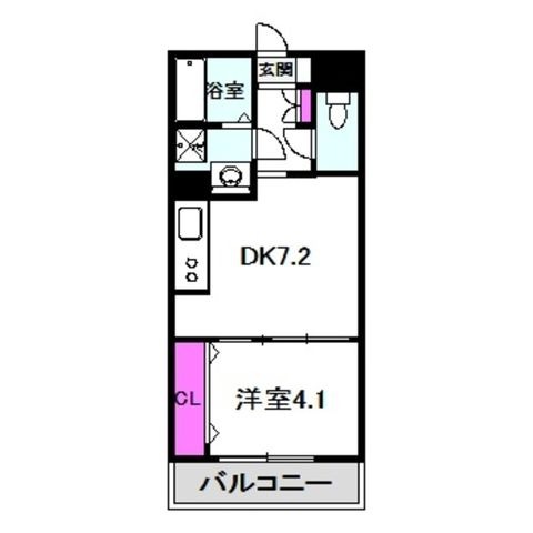 拡大写真:リアライズ長居公園通 4階407の間取り