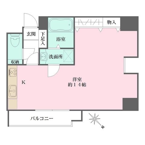 拡大写真：メロディハイム東帝塚山 8階801の間取り