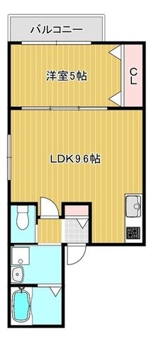 拡大写真:セレニティ加美南B棟 2階201の間取り