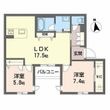 シャーメゾン ルミエール西田辺の間取図