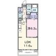 ポムドパン北花田の間取図