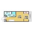 リアコート北田辺Ⅱの間取図