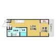 リアコート北田辺Ⅱの間取図