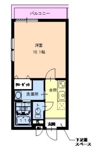 拡大写真:フジパレス北加賀屋Ⅱ番館 2階201の間取り