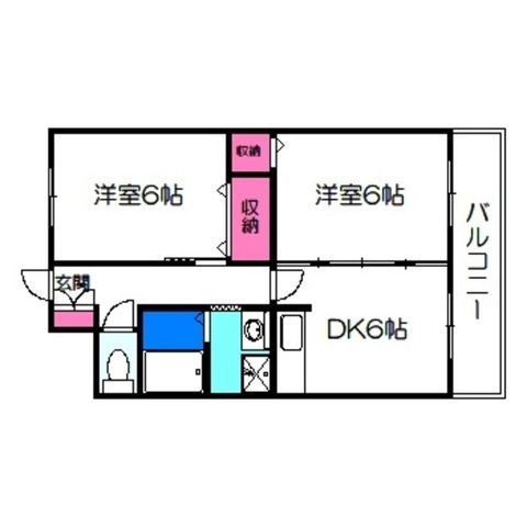 拡大写真：アークハイツ出戸 3階303の間取り