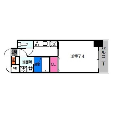 拡大写真:アルモニー中もず 6階602の間取り