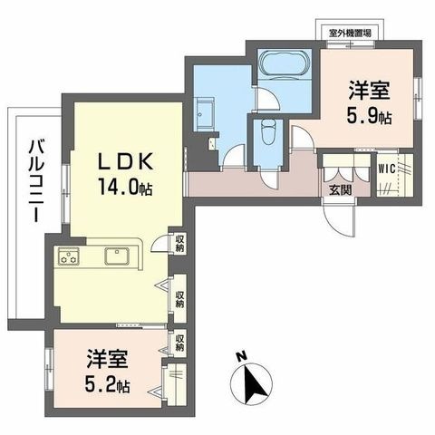 拡大写真:モノリス 天王寺 3階301の間取り