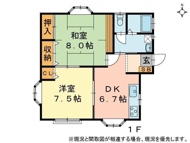 拡大写真:アルエット 1階101の間取り