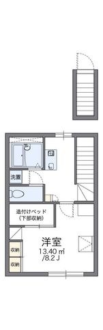 拡大写真:岡山市北区津高 2階203の間取り