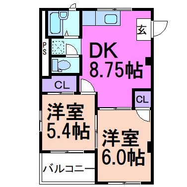 拡大写真:INAビル 3階302の間取り