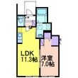 写真:(仮称)鹿沼市上殿町1LDK 1階105の間取図