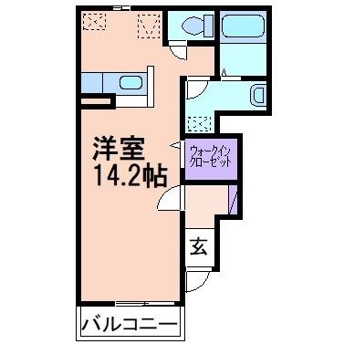 拡大写真:鹿沼市千渡 1階102の間取り