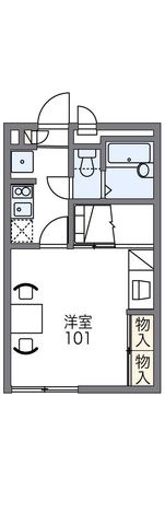 拡大写真:レオパレスSTAY GOLD 1階109の間取り