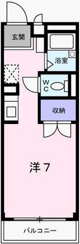 拡大写真:サンフレッチェ南条B 2階205の間取り