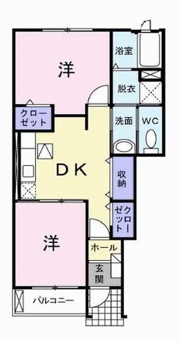 拡大写真:ウッズ・スクエアーA 1階103の間取り