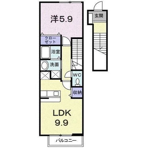 拡大写真：アーバンライフ 2階205の間取り
