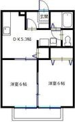 パルハイムＡの間取図