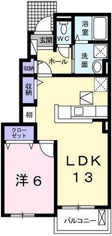 拡大写真:プランドールI 1階102の間取り
