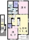 写真：アーディ　ヴィラI2階の間取図