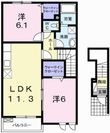 アプローズBの間取図