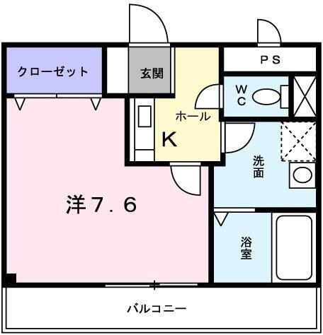 拡大写真:ラフィネ 1階104の間取り