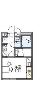レオパレス面白の間取図