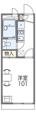 拡大写真:レオパレスモラ神屋 1階101の間取り