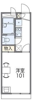 写真:レオパレスモラ神屋 1階101の間取図
