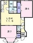 アンソレイエSの間取図
