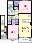 ルナソルCの間取図