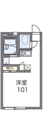 拡大写真:レオパレスL’Arc Y’s 1階110の間取り