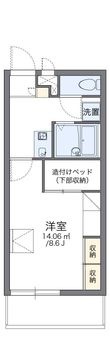 レオパレスｃｒａｎｅIの間取図