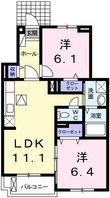 アルメールMの間取図