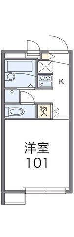 拡大写真：レオパレス高橋 2階202の間取り